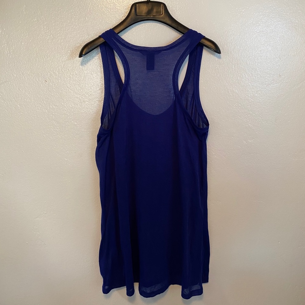 NWOT H&M Sheer Blue Razorback Tank - Picture 4 of 6
